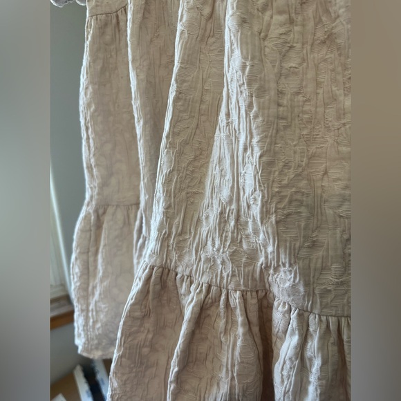 Zara Cream Textured Kids Dress - Picture 3 of 9